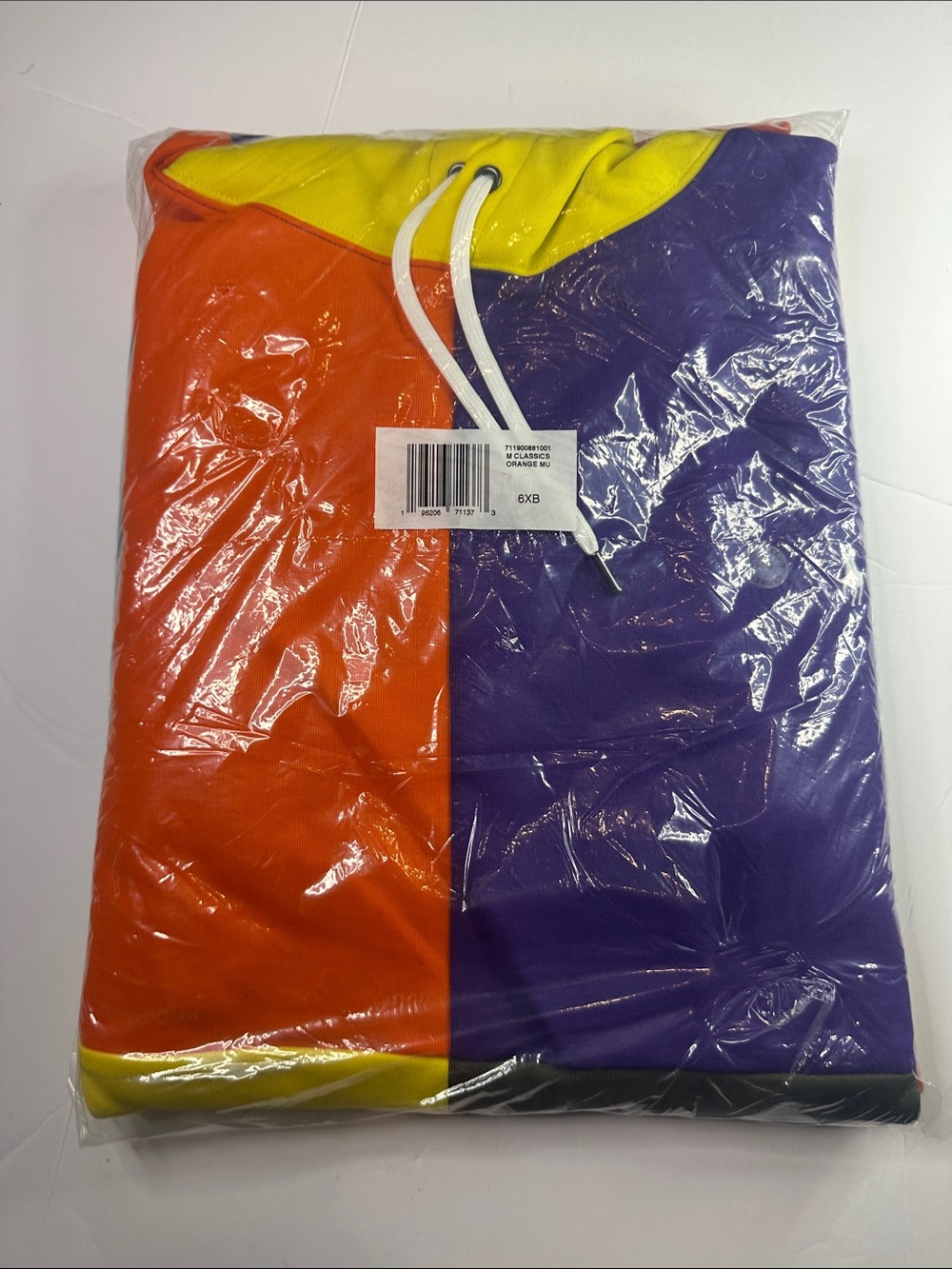 Big and Tall Polo by Ralph Lauren Colorblock Hoodie in Orange, Purple & Yellow